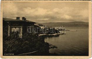 1913 Lovran, Lovrana; látkép / general view, seashore. Ottmar Zieher Künstlerkarte (EK)