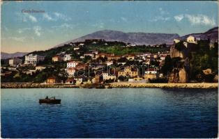 1916 Herceg Novi, Castelnuovo; general view, boat (EK)