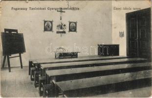 1916 Gyergyószentmiklós, Gheorgheni; Fogarassy Tanintézet, elemi iskola terem, belső / school interior, classroom  (EK)