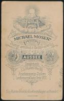 1901 Aussee, Michael Moser fényképész műtermében készült, vintage fotó, datálva, vizitkártya méretbe...