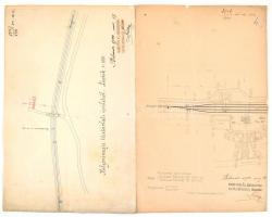1901-1903 MÁV, Belovár-verőcei vasútvonal Mišulinovac vízállomás tervrajza, 1:1000, hiányos, Bp., Kl...