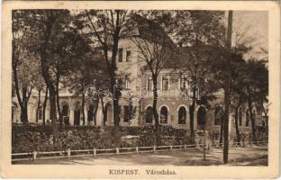 1932 Budapest XIX. Kispest, városháza. Bánás Józsefné kiadása (EK)