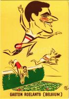 1966 Gaston Roelants belga olimpiai bajnok akadályfutó. Sportpropaganda VIII. Atlétikai EB / Belgian Olympic champion steeplechaser s: Szepes Béla (EK)