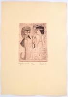 Püspöky István (1950-2018). Árgyélus mesék III. Rézkarc, merített papír, jelzett, számozott (64/100)...