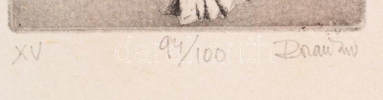 Rozanits Tibor (1931-): Íriszek Firenzéből XV. Rézkarc, merített papír, jelzett, számozott (94/100),...