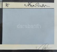 Szász Endre (1926-2003): Az öregség szobra. Szitanyomat, papír, jelzett, számozott (100/20), üvegeze...