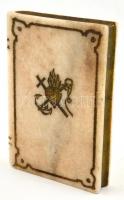 Márvány imakönyv, 13×9×2 cm