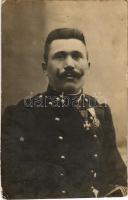 1916 Magyar királyi csendőr őrmester / WWI Austro-Hungarian K.u.K. military, Hungarian gendarme sergeant. Róna Jenő (Szászváros) photo (Rb)