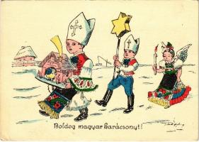 Boldog Magyar Karácsonyt! / Hungarian irredenta propaganda with Christmas greeting s: Pálffy (EK)