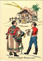 Boldog Magyar Karácsonyt! / Hungarian irredenta propaganda with Christmas greeting s: Pálffy (EK)