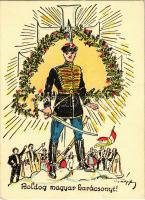 Boldog Magyar Karácsonyt! / Hungarian irredenta propaganda with Christmas greeting, Trianon s: Pálffy