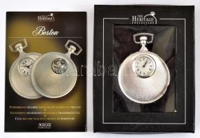 Heritage collection Boston típusú mechanikus, gyűjtői zsebóra, eredeti dobozában, leírással  újszerű...