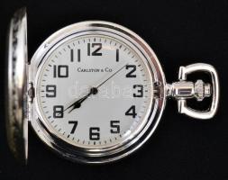Heritage collection Charlston & Co. típusú mechanikus, gyűjtői zsebóra, vasutas eredeti dobozában, leírással újszerű állapotban. Működik. / Mechanic pocket watch