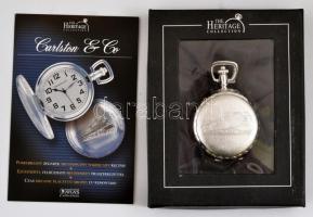 Heritage collection Charlston & Co. típusú mechanikus, gyűjtői zsebóra, vasutas eredeti dobozába...