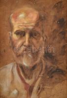 Mednyánszky jelzéssel: Csavargó. Olaj, farost, kisebb sérülésekkel. Sérült fa keretben, 48,5x35 cm