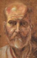 Mednyánszky jelzéssel: Csavargó. Olaj, farost, kisebb sérülésekkel. Sérült fa keretben, 48,5x35 cm