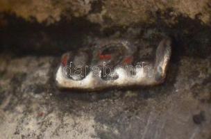 Ezüst(Ag) gyűrű, kővel, jelzett, méret: 51, bruttó: 4,8 g