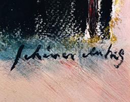 Schéner jelzéssel: ÜRabbi. Olaj, karton, 51x35 cm