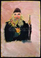 Schéner jelzéssel: ÜRabbi. Olaj, karton, 51x35 cm