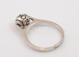Ezüst(Ag) gyűrű, állítható méret, Pandora jelzéssel, nettó: 2,63 g