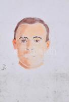 Vörös jelzéssel: Férfi portré. Kréta, papír, 42x29,5 cm