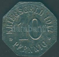 Német Birodalom/ Császárság/ Wiesbaden 1917. 10Pf szükségpénz T:3