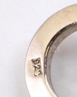 Ezüst(Ag) karkötő, kövekkel, Bulgari jelzéssel, max. h: 19 cm, bruttó: 12,1 g