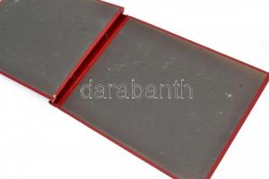 cca 1950 régi festett fényképalbum borító 24,5x34,5 cm, kopottas állapotban