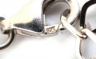 Ezüst(Ag) aranyozott karperec, jelzett, 5,5×5,5 cm, nettó: 7,9 g