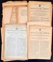 cca 1910-1940 Mappányi különféle szabadalmi leírás és szabadalmi bírósági végzés, sok hiányos, szakadt állapotban, közte Bertzit-Gesellschaft M.B.H., Pálmai János ny. székesfővárosi altiszt stb.