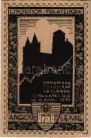Angouleme, Exposition Philatelique 14. Avril 1935 / French Philatelic Exposition advertising card + So. Stpl.
