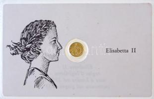 DN "II. Erzsébet" modern mini Au pénz, lezárt, eredeti műanyag tokban (0.333) T:BU ND "Elizabeth II" Au modern mini Au coin in sealed plastic case (0.333) C:BU