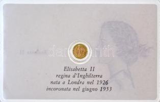 DN "II. Erzsébet" modern mini Au pénz, lezárt, eredeti műanyag tokban (0.333) T:BU
ND &qu...