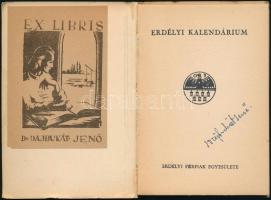 1940 Erdélyi Kalendárium. Kolozsvár, 1940., Erdélyi Férfiak Egyesülete, 31+1 p. Kiadói illusztrált p...