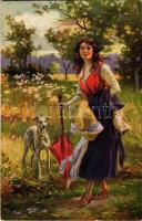 Lady with dog. Wenau-Rubens 5093. s: Doubek