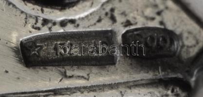 Ezüst(Ag) miniatűr helikopter, jelzett, 8×3 cm, nettó: 18,3 g