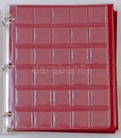 Használt érmetartó album, összesen 186 klf méretű érme számára