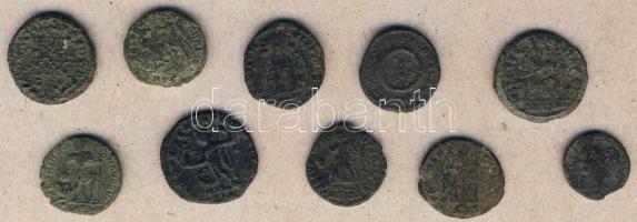 Római Császárság 10db kisbronz T:vegyes