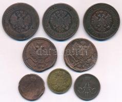 Orosz Birodalom 1817-1911. 1k-20k (8db, 7xklf, közte 1867. 20k alacsony ezüsttartalommal) T:3
Russi...