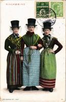 Ringkobing / Danish folklore, women in traditional costumes. Chr. Neuhaus Eft. Phot. (EK)