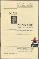 1936 Koncert Rt. Hangversenyvállalat műsorfüzete, NIno Zennaro ária- és dalestje, Oskar Shumsky, Wanda Landowska, stb.