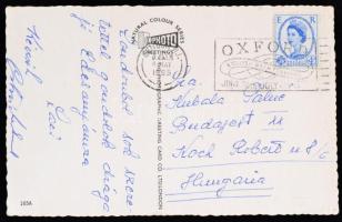 1965 Kubala László válogatott labdarúgó saját kézzel írt képeslapja édesanyjának Londonból
