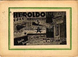 Eszperantó propagandalap / Esperanto propaganda postcard + 44 Universala Kongreso de Esperanto Varsovio 1-8. VIII. 1959 So. Stpl. (EK)