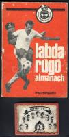 1950-es évek Honvéd SE. fotó tükörre ragasztva + Labdarúgó almanach könyv