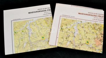 1968 Veszprém megye földtani és gazdaságföldtani térképe, 2 db, 1:200 000, kiadja: Magyar Állami Földtani Intézet