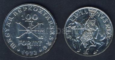 1972. 50Ft Ag + 100Ft "Szt.István" pár T:BU