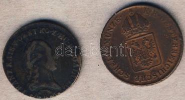 Ausztria/magyar verdejel 1812B 1Kr + Ausztria 1816. 1Kr T:3