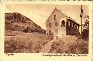 1947 Tapolca, Szent György-hegyi kőzsákok, bazaltoszlopok, Turistaház