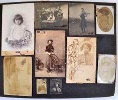 cca 1895-1980 Balogh, Kőszeghy, Szedessy, Cseh, Csuka, Békeffy családok fotóalbuma, 56 p teleragaszt...