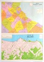 Latin-amerikai városok térképei, 6 db (Santiago de Chile, Mexikóváros, La Paz, Lima, Buenos Aires, C...